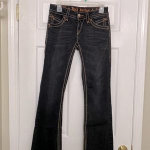 Rock revival, black washed, size 28 jeans